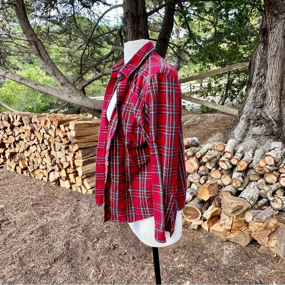 Classic LL Bean Women’s Red Flannel Shirt - XS - Picture 3 of 7